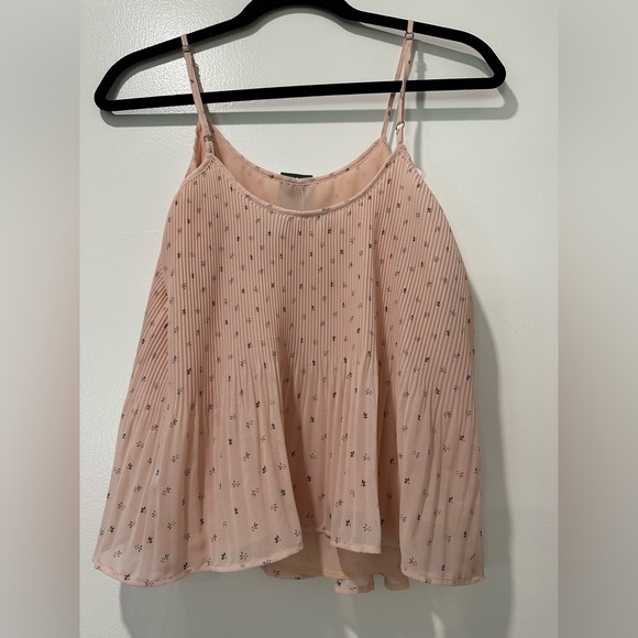 Abercrombie & Fitch Women Spaghetti Strap Pleated Lined Pink Tank Top XS NWT - Picture 2 of 9